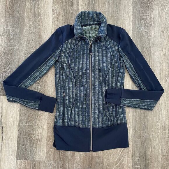 Lululemon Women’s Nice Asana Jacket in Ziggy Wee August Inkwell / Inkwell - Picture 6 of 15